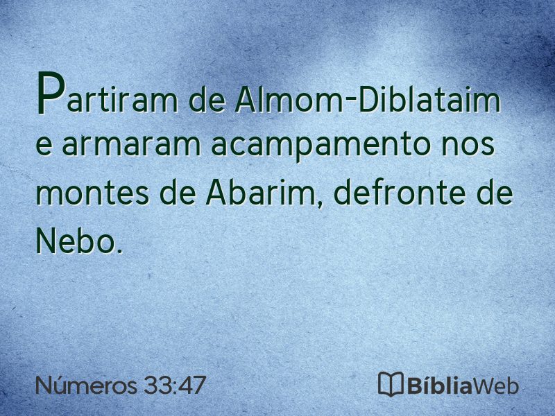 Números 33:47 em imagem para compartilhar