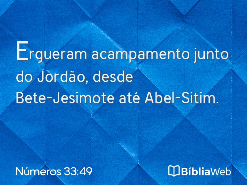 Números 33:49 em imagem para compartilhar