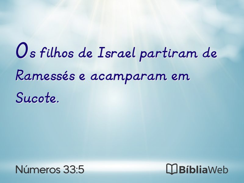 Números 33:5 em imagem para compartilhar