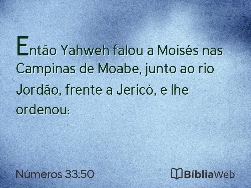 Números 33:50 em imagem para compartilhar