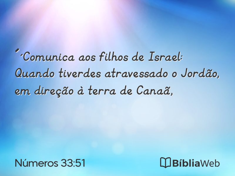 Números 33:51 em imagem para compartilhar