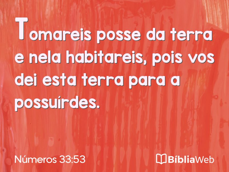 Números 33:53 em imagem para compartilhar