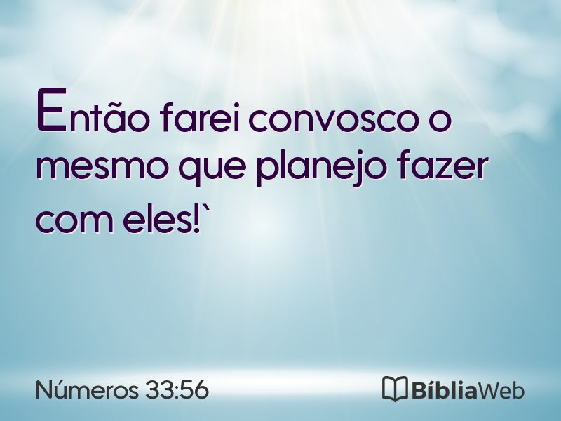 Números 33:56 em imagem para compartilhar