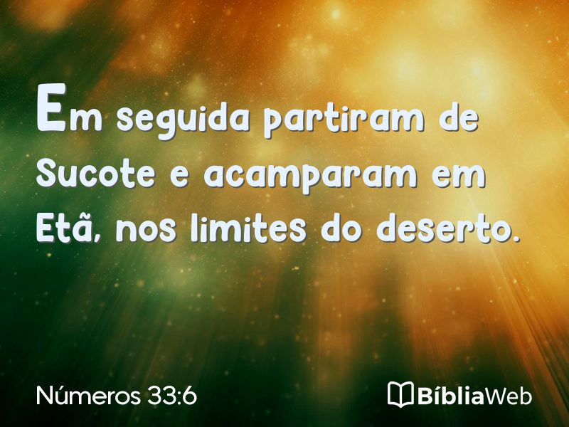 Números 33:6 em imagem para compartilhar