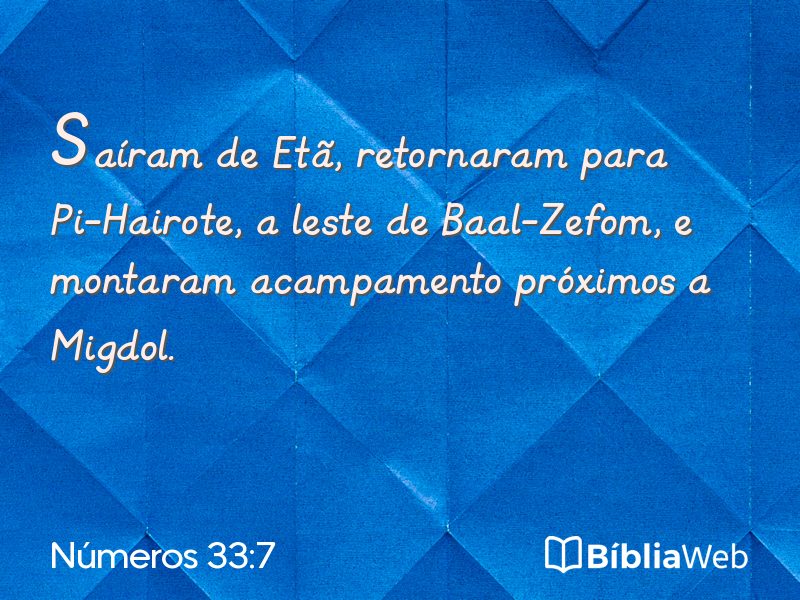 Números 33:7 em imagem para compartilhar