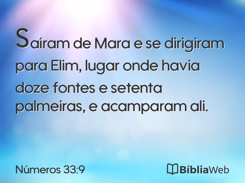 Números 33:9 em imagem para compartilhar