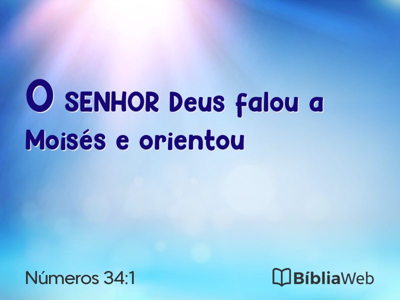 Números 34:1 em imagem para compartilhar