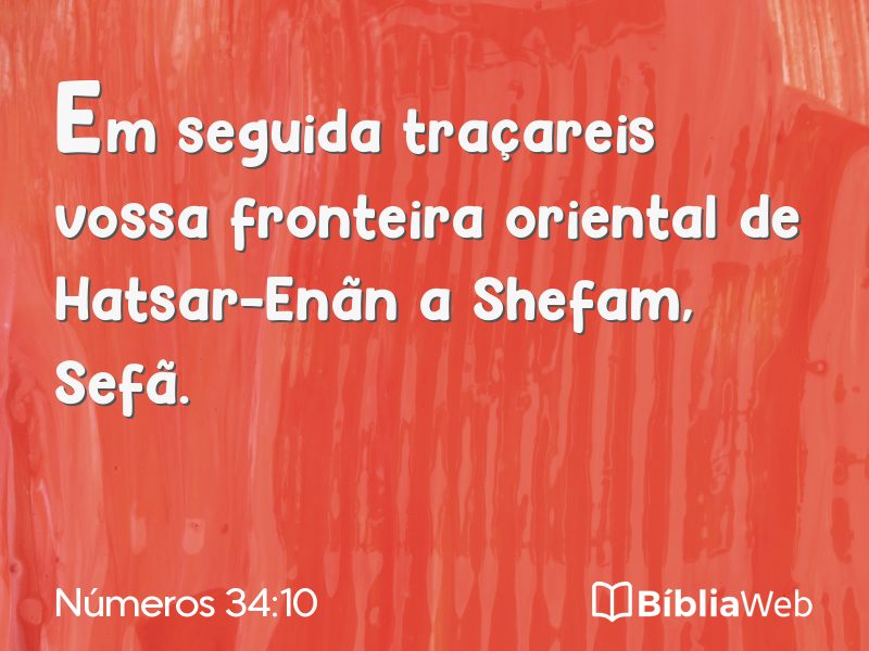 Números 34:10 em imagem para compartilhar