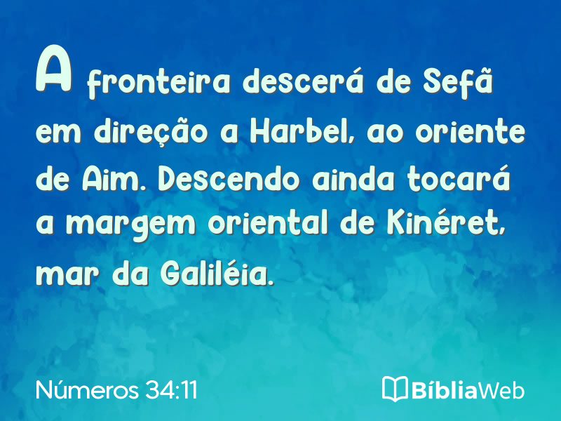 Números 34:11 em imagem para compartilhar