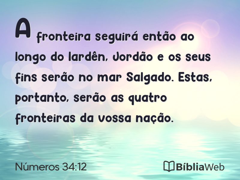 Números 34:12 em imagem para compartilhar