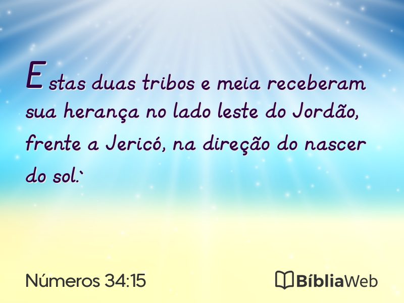 Números 34:15 em imagem para compartilhar