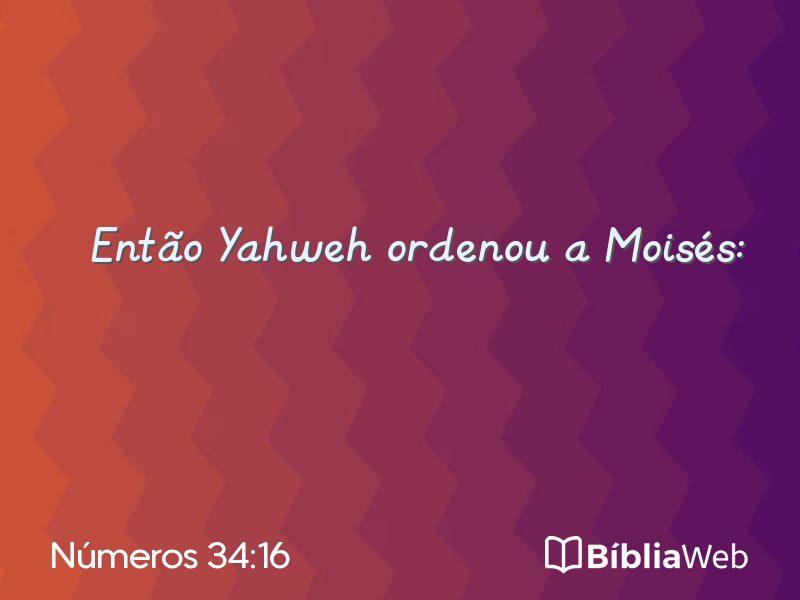 Números 34:16 em imagem para compartilhar