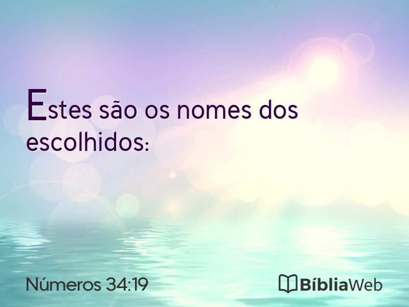 Números 34:19 em imagem para compartilhar