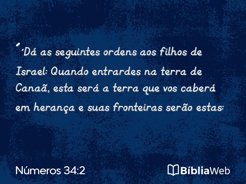 Números 34:2 em imagem para compartilhar