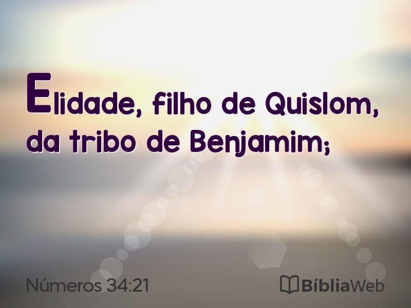 Números 34:21 em imagem para compartilhar