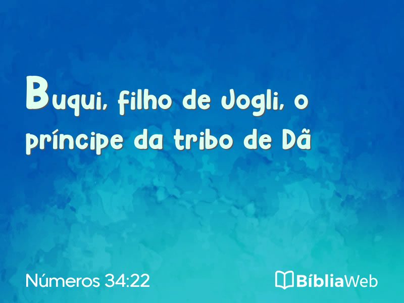 Números 34:22 em imagem para compartilhar