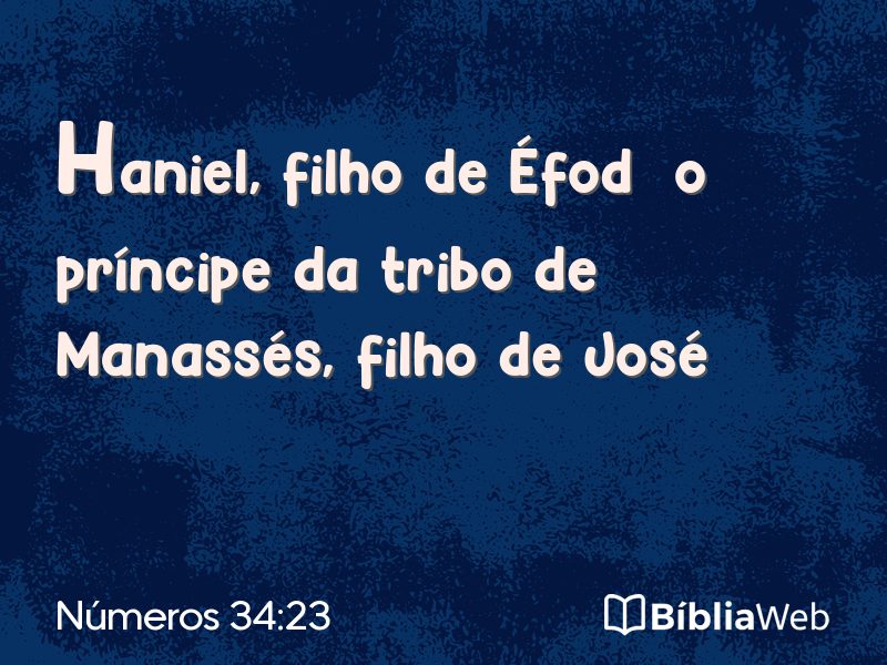 Números 34:23 em imagem para compartilhar