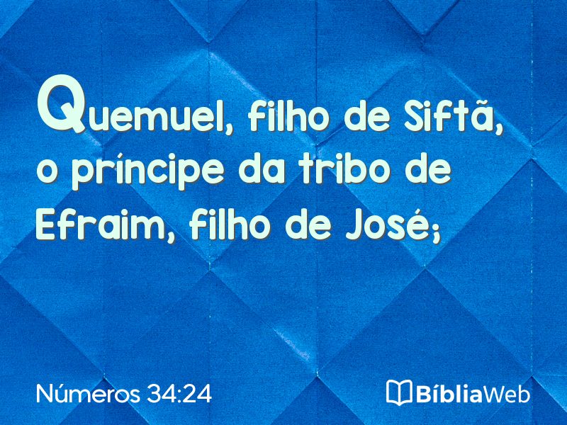 Números 34:24 em imagem para compartilhar