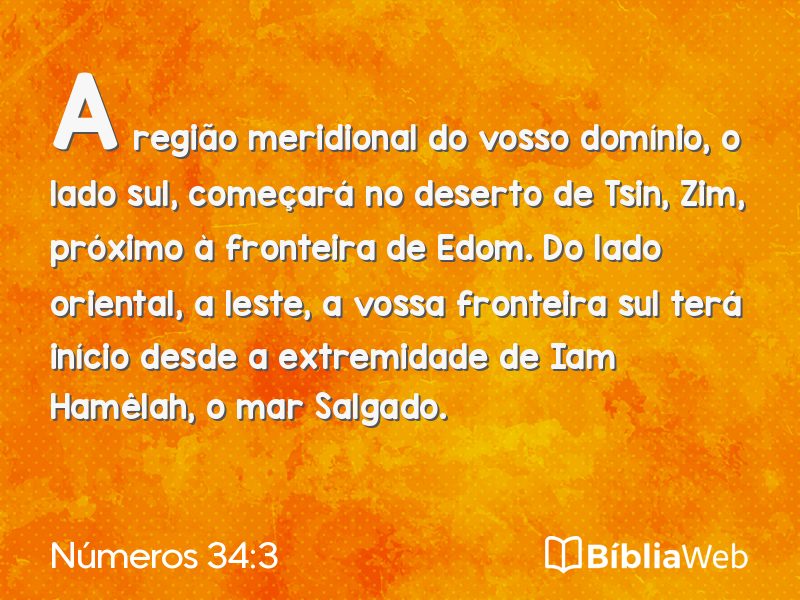 Números 34:3 em imagem para compartilhar