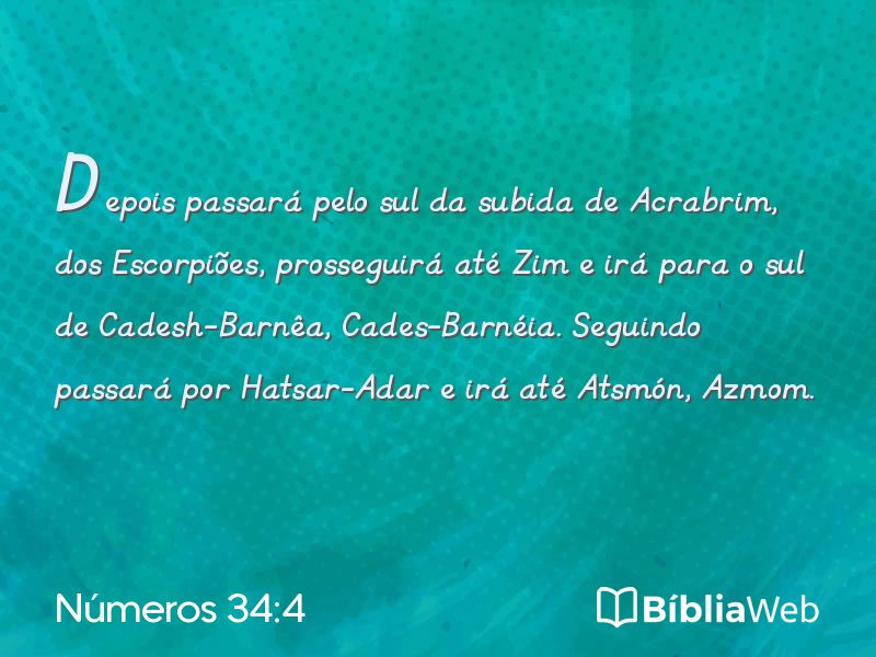 Números 34:4 em imagem para compartilhar
