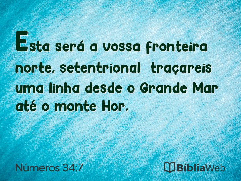 Números 34:7 em imagem para compartilhar