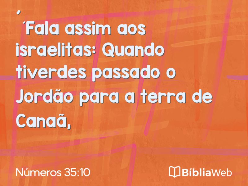 Números 35:10 em imagem para compartilhar