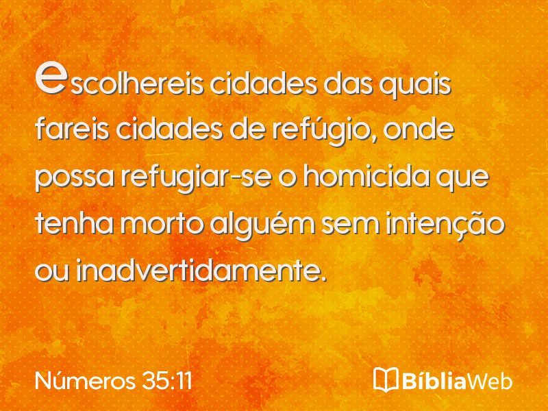 Números 35:11 em imagem para compartilhar