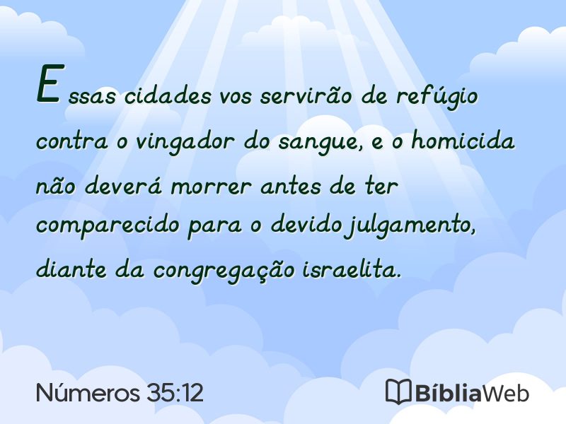 Números 35:12 em imagem para compartilhar