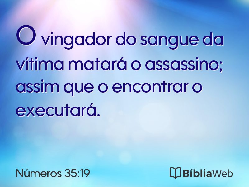 Números 35:19 em imagem para compartilhar