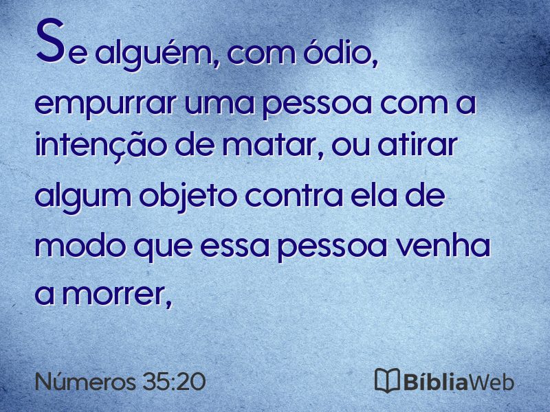 Números 35:20 em imagem para compartilhar