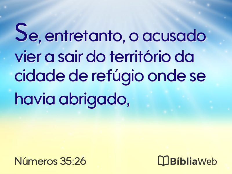 Números 35:26 em imagem para compartilhar
