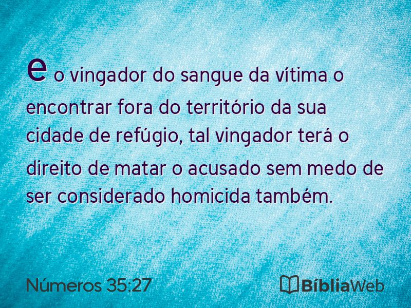 Números 35:27 em imagem para compartilhar
