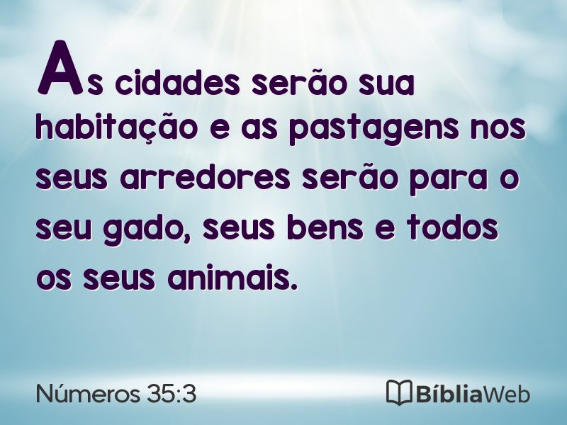 Números 35:3 em imagem para compartilhar
