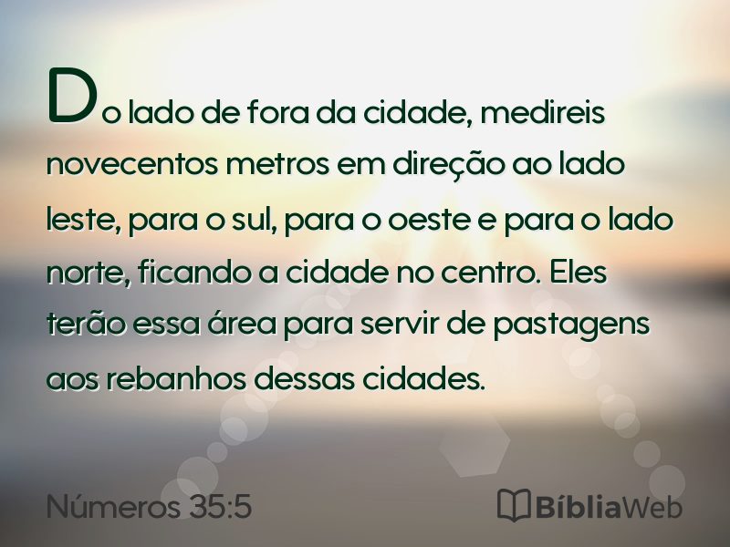Números 35:5 em imagem para compartilhar