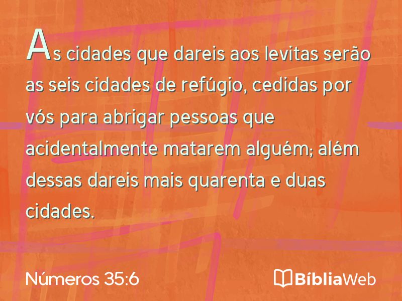 Números 35:6 em imagem para compartilhar