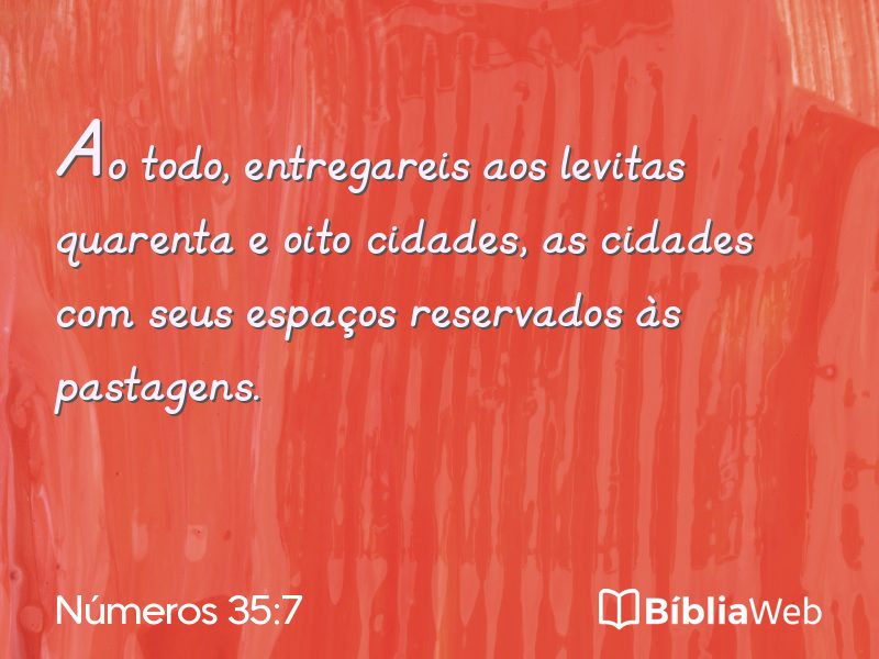 Números 35:7 em imagem para compartilhar