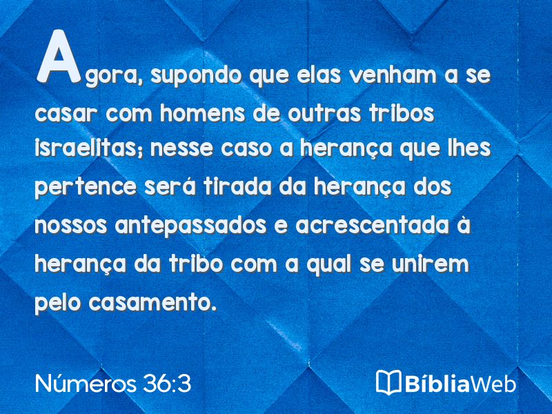 Números 36:3 em imagem para compartilhar