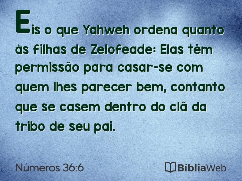 Números 36:6 em imagem para compartilhar