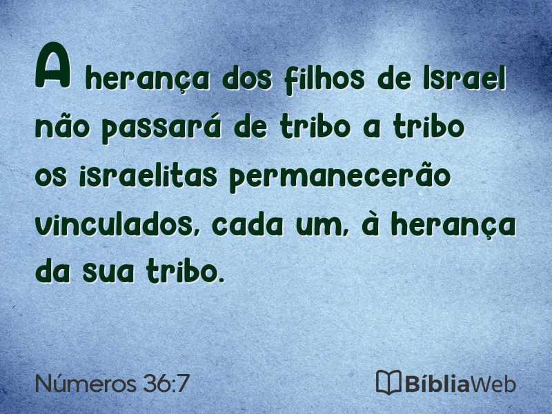 Números 36:7 em imagem para compartilhar