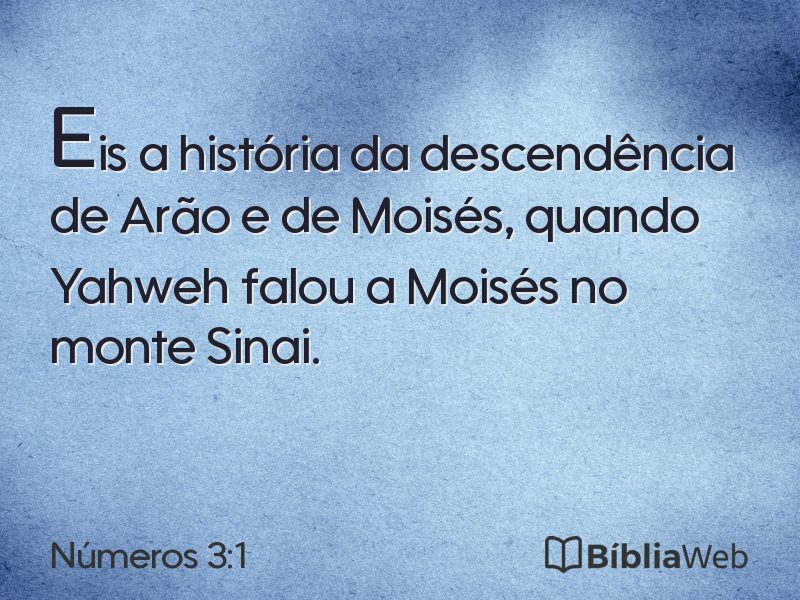Números 3:1 em imagem para compartilhar