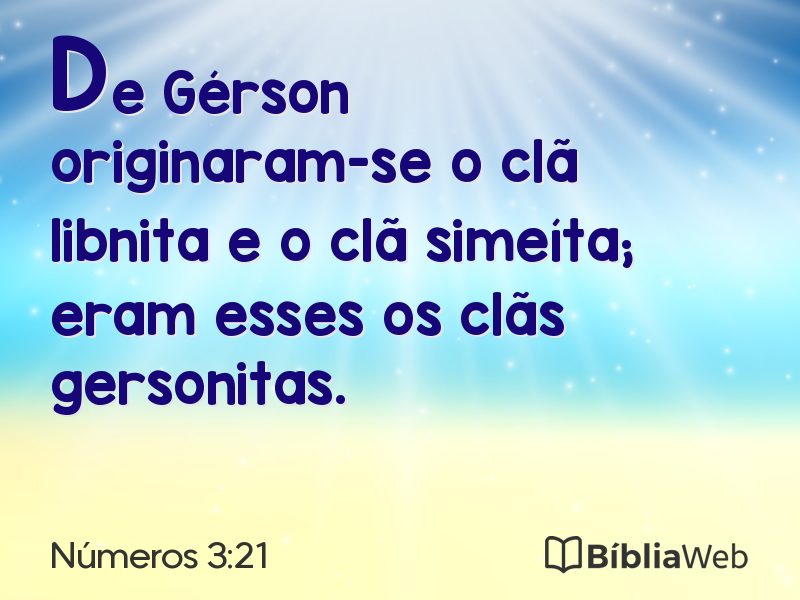Números 3:21 em imagem para compartilhar