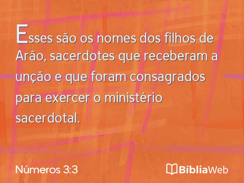 Números 3:3 em imagem para compartilhar