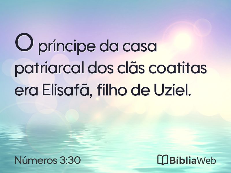 Números 3:30 em imagem para compartilhar