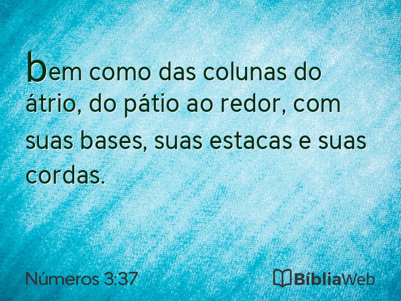 Números 3:37 em imagem para compartilhar