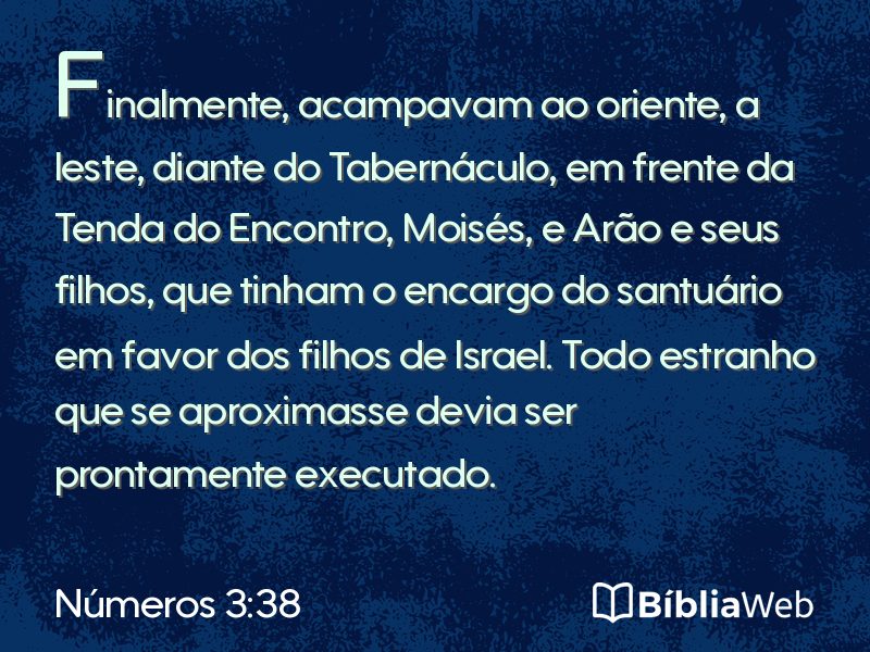 Números 3:38 em imagem para compartilhar