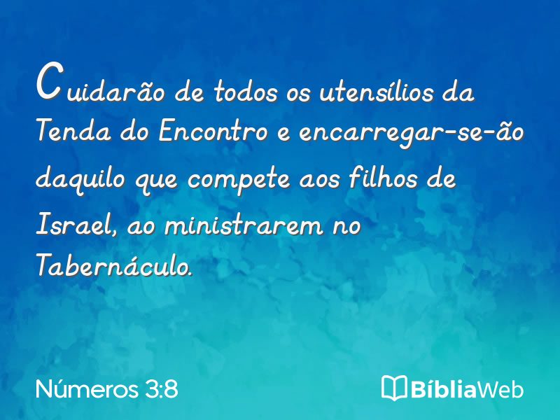 Números 3:8 em imagem para compartilhar
