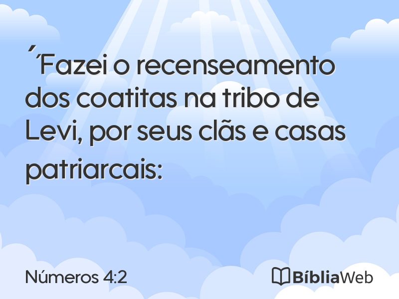 Números 4:2 em imagem para compartilhar