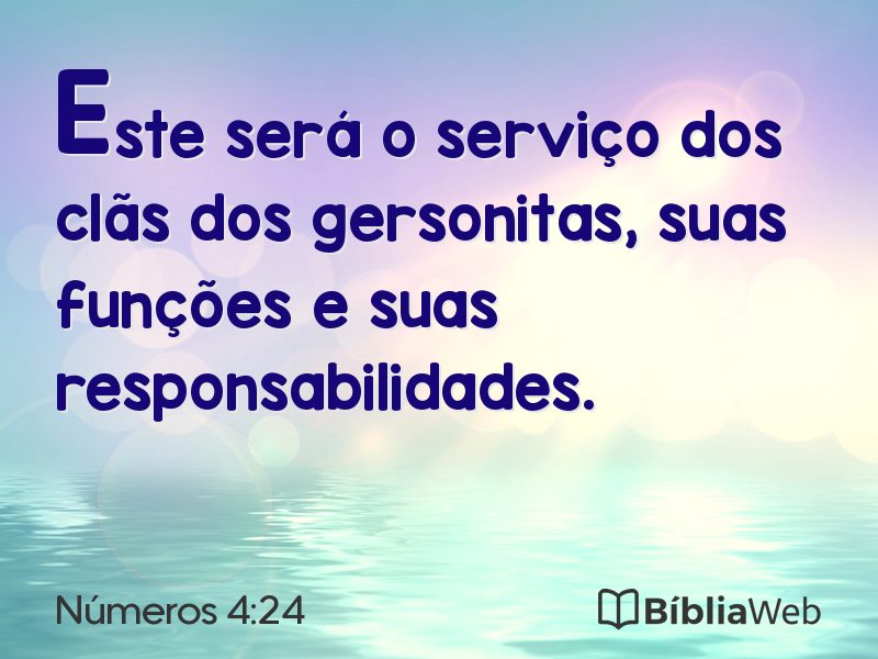 Números 4:24 em imagem para compartilhar