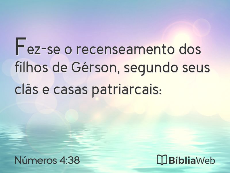 Números 4:38 em imagem para compartilhar