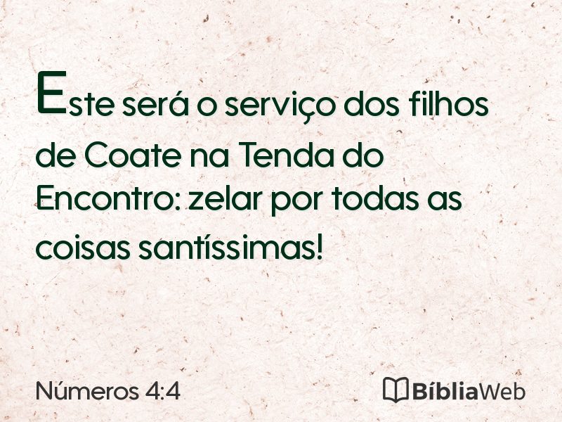 Números 4:4 em imagem para compartilhar